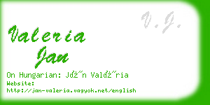 valeria jan business card